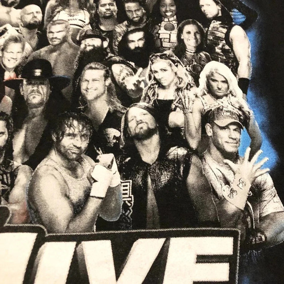 WWE LIVE Wrestling Black Mens T Shirt Size M - Picture 3 of 16